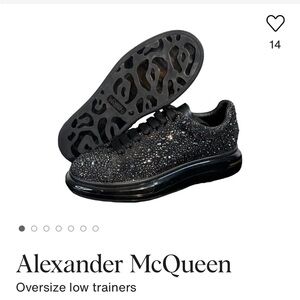 Alexander McQueen Black Glitter Trainers